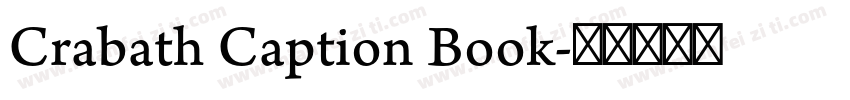 Crabath Caption Book字体转换